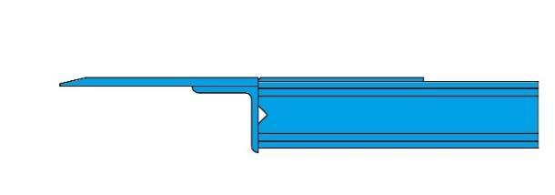 Vorschuboptionen Anschliff 100 mm Aus ergonomischen Gründen ist der vordere Teil des Vorschubs im vorderen Bereich 4 abgewinkelt und verfügt über einen 100 mm Anschliff.