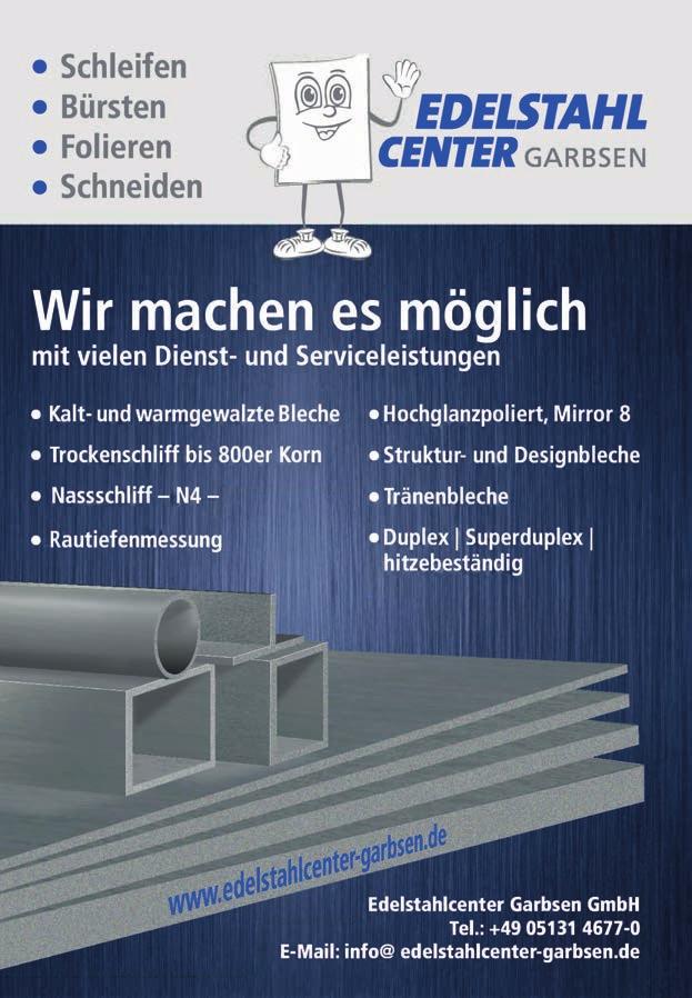 PLZ...31 17 ChromStahl GmbH 30826 Garbsen Molkereistr. 69 Tel: 05131/7059-0 Fax: 05131/7059-200 Info@ChromStahl.de Int: www.chromstahl.