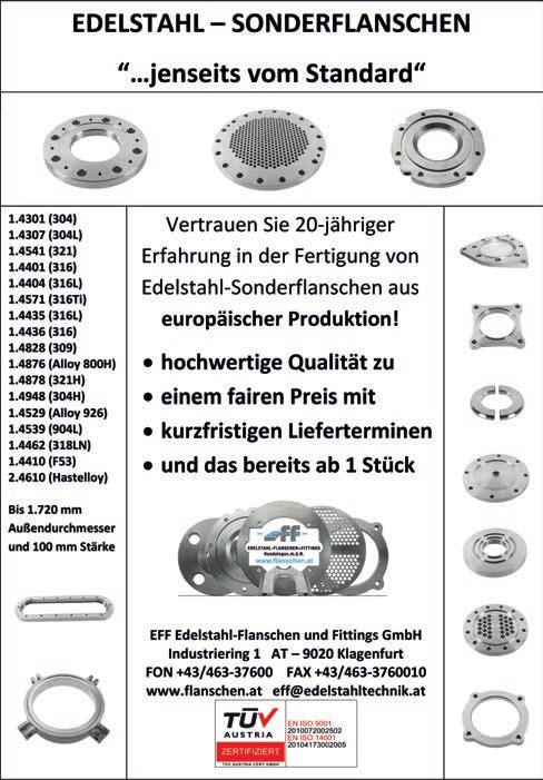 Östßrrßich 71 EHG Stahlzentrum GmbH & Co OG AT-6850 Dornbirn Wallenmahd 54 Tel: +43(0)5572/391-0 Fax: +43(0)5572/391-209 verkauf@ehg.at www.ehg.at Nichtrostende, hochkorrosions- u.