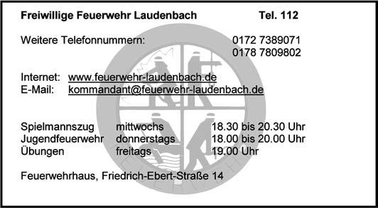 CDU-Telefonnummer 0151/55808501, oder gerne auch per E-Mail unter info@cdu-laudenbach.de. Wir freuen uns auf Sie.