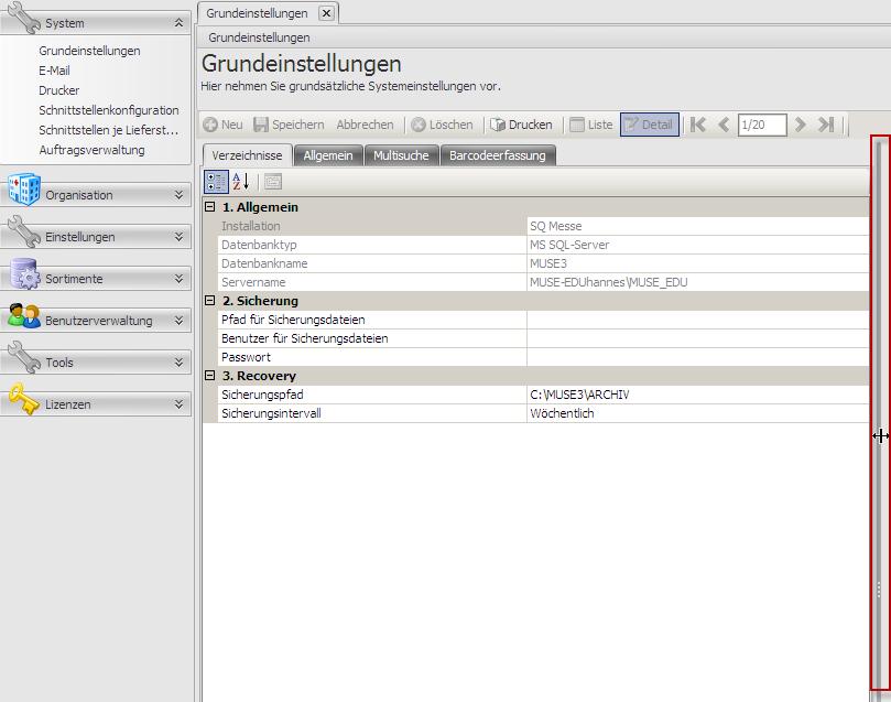 sqadmin 12.2.1 33 Schnittstellenkonfiguration LDAP - Sortierung bzw. Auswahl der Organisationseinheiten Die Auswahl der ActiveDir.