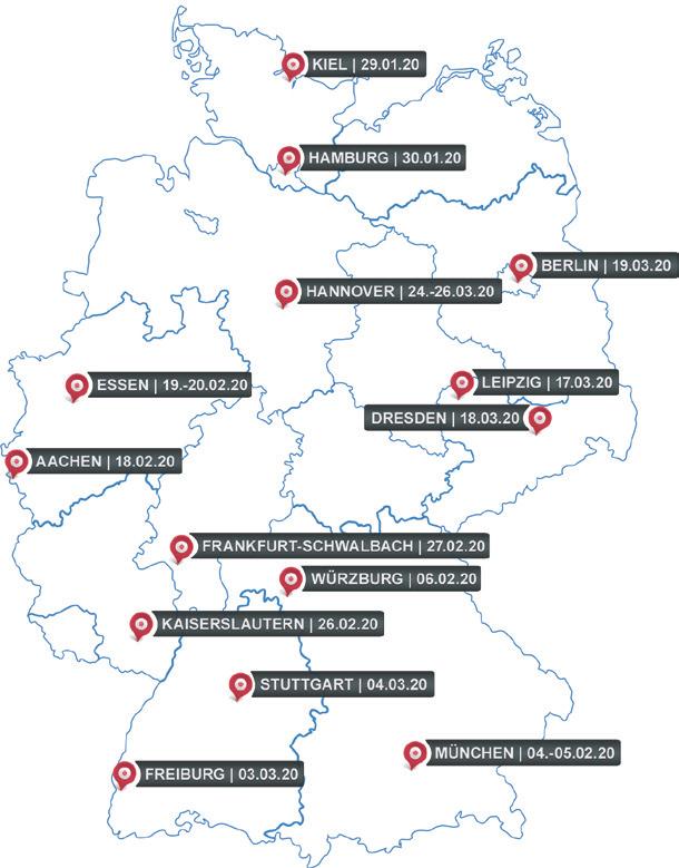 -isb cad- Workshops WORKSHOPS 2020 Durchschnittlich 15-18 Termine in ganz Deutschland Seit 16 Jahren jährliche Workshops Netzwerken Insgesamt über 3200 Teilnehmer Jährlich wechselnde Schulungsthemen
