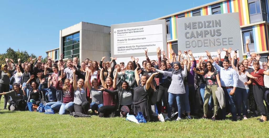 BESUCHSZEIT + + + LEHRZEIT Ausbildungsstart für 76 junge Männer und Frauen Ausgehend davon, dass alle Neuen des Medizin Campus Bodensee (MCB), die jetzt ihre Ausbildung begonnen haben, diese