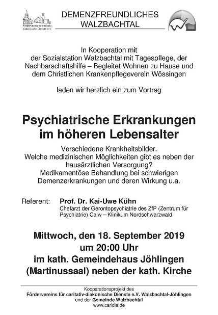 Amtsblatt der Gemeinde Walzbachtal Donnerstag, 12. September 2019 Nr. 37 9 So entstand die Idee einen Mittagstisch einzurichten, bei dem dieses Mehr erlebt werden kann.