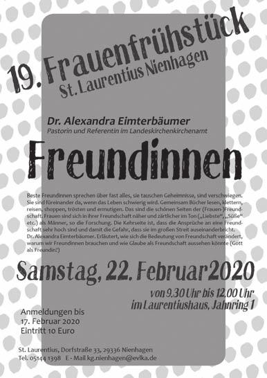 Do. 05.03. Fr. 06.03. Nienhagen 11 Uhr, Mitgliederversammlung im Hermann-Höper-Ring 3 A, Nienhagen, IBUS Bürgerbus 9 Uhr, Arbeitseinsatz (Standreinigung), Schützenverein Nienhagen e.v. von 1911 19 Uhr, Info-Abend Und plötzlich rechtlicher Betreuer im Großen Sitzungssaal des Rathauses Nienhagen, Dorfstr.