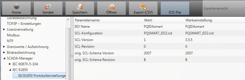 13.3.3 Setupeinstellungen IEC61850 über Software 1 IED Name: Jeder Teilnehmer in einem IEC61850 Subnetz benötigt einen eindeutigen Identifier.