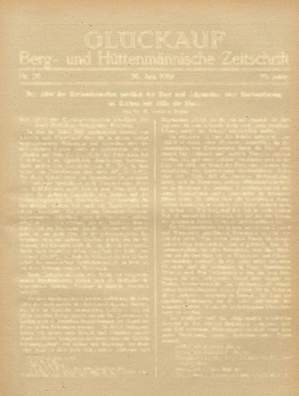 GLÜCKAUF Berg- und Hüttenmännische Zeitschrift Nr. 2 6 28. Juni 1919 55. Jahrg.