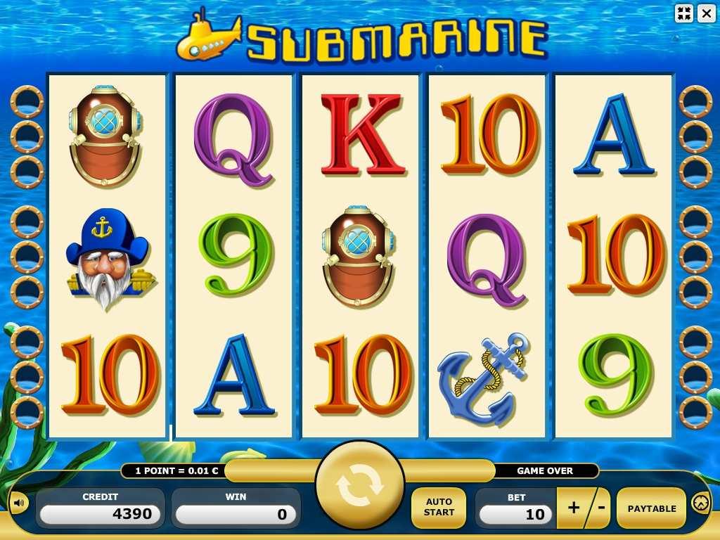 Submarine Spielaufbau und Regeln Submarine ist ein Spiel mit fünf Walzen. Ein Spielergebnis besteht aus 5x3 Symbolen, wobei jede Walze eines von insgesamt drei Symbolen anzeigt.