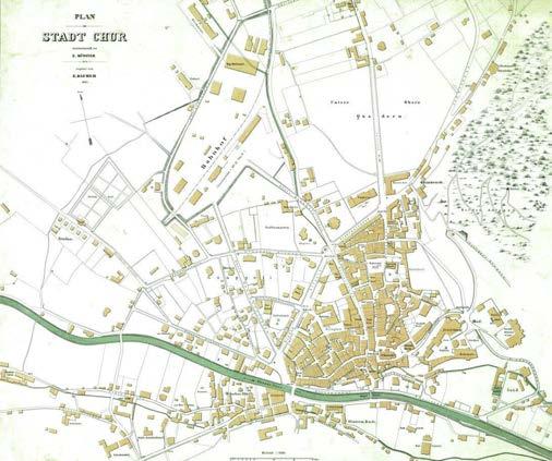 Stadtplan 1876, E. Münster / 1891 ergänzt von E.
