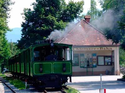 Lokalbahnen am Chiemsee Die feierliche Eröffnung der 18,5 km langen normalspurigen nicht elektrifizierten Lokalbahn fand am 15. Oktober 1908 statt.