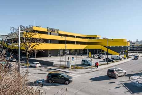 PROMOTION Fotos: PREFA / Croce&Wir / Martin Croce) Die gelbe Fassade überzeugt nicht nur durch den Wiedererkennungswert, sondern auch durch ihre Langlebigkeit und Effi zienz.