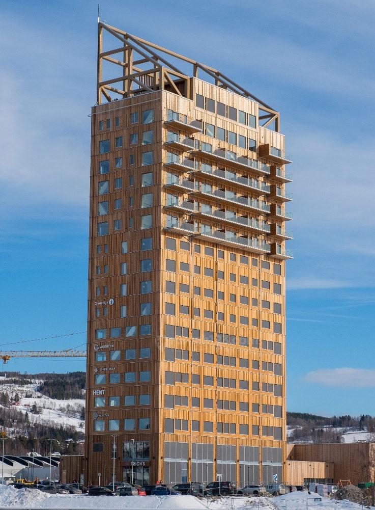 Das 18-stöckige Mjøstårnet in Norwegens ist das höchste Holzgebäude der Welt Foto: Rumah123/Dezeen 19 Juli 2022 Author: Dodiek Dwiwanto Der norwegische Architekt Voll Arkitekter entwarf das