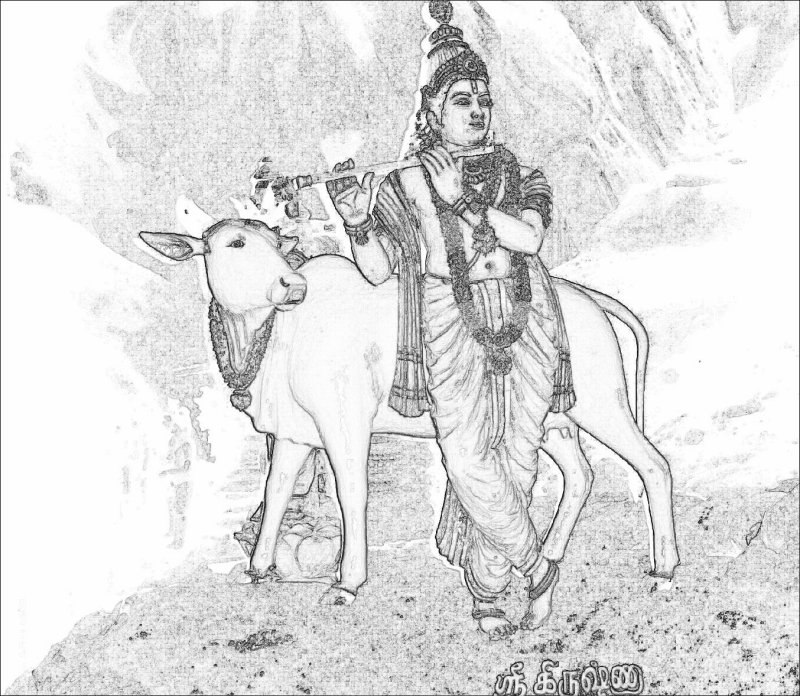 Rettung für Meenakshi Krishna Der Gott Vishnu kam als Krishna auf die Welt, um Kansa, den Sohn eines Dämons zu töten. Als Krishna geboren wurde, wollte der Dämon ihn töten.