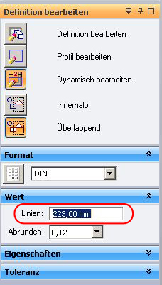 16 Die fertige Extrusion Mit der Funktion -Definition bearbeiten- können Sie dem Block einen anderen Namen geben. Abb.