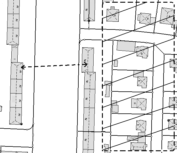 BauGB 34 Beispiel wechselseitige Prägung Keine wechselseitige Prägung der unmittelbar benachbarten Bebauung (rechts im Bild) im Hinblick auf das Maß der baulichen Nutzung Aber wechselseitige Prägung