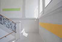 Künstlerische Intervention Treppenhaus, Korridor und
