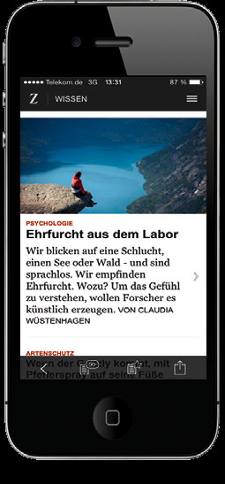 Mobile Kommunikation mit immer und überall Preisliste Nr. 60, gültig ab 1. Januar 2015 12 Die Inhalte von werden unabhängig vom Endgerät publiziert.