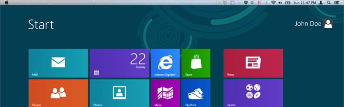 Windows auf dem Mac benutzen Über die Nutzung von Windows 8 mit Parallels Desktop Wie Sie sicher wissen, besitzt Windows 8 zwei Umgebungen: die neue Metro-Oberfläche und die