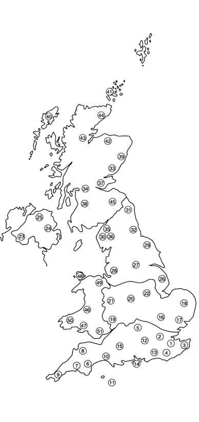 Television Channel Number Guide Only the main transmitters are listed. Information regarding the regional sub-relay channel numbers can be obtained by contacting The BBC Engineering Information Dept.