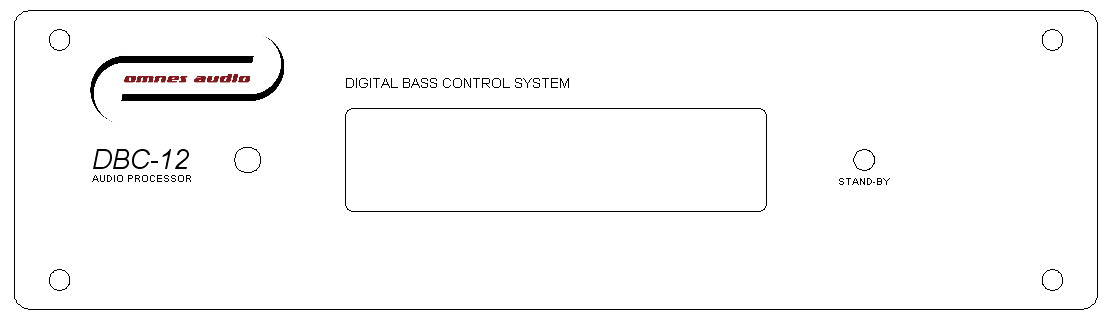 BEDIENUNGSANLEITUNG DBC-12 Digital Bass Control System Ausstattung Infrarot-Fernbedienung Zwei analoge Eingänge zum Anschluss einer Stereo-Quelle Zwei getrennt abstimmbare analoge Ausgänge 24 Bit A/D