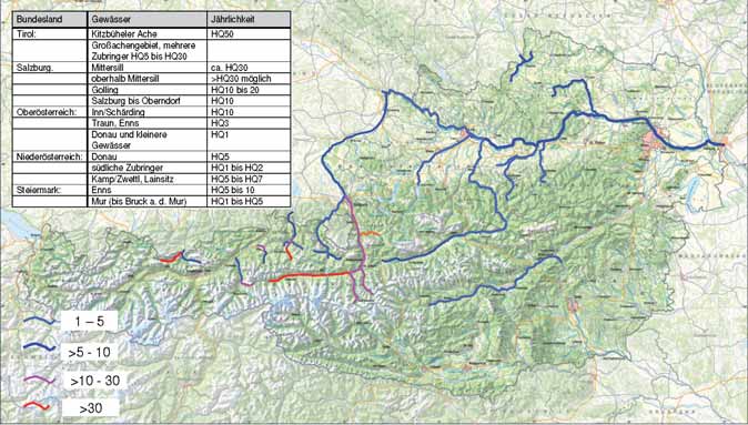 2005 Schon drei Jahre nach dem Extremereignis 2002 kam es 2005 neuerlich zu einem Katastrophenhochwasser, das vorrangig den alpinen Teil Österreichs traf und drei Todesopfer und Schäden in Höhe von