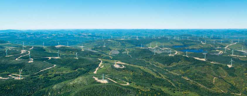 International Windpark Beaupré in Quebec/Kanada.