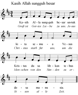Tuhan Cinta Semua Bangsa / Der Herr liebt alle Völker Text und Melodie: Sutarto (nach Psalm 33:12) wörtl.