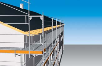 Absturzsicherungen angebracht werden und zwar bevor das Steildach begangen wird. Unterhalb der Dachflächen können zum Beispiel Auffangnetze oder Fanggerüste montiert werden.