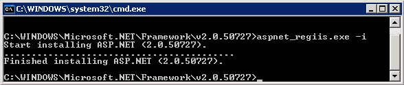 1. Navigieren Sie mithilfe der Befehlszeile zu: <Windows-Verzeichnis>\Microsoft.NET\Framework\<v2.0.xxxxx>\ HINWEIS Ersetzen Sie <v2.0.xxxxx> mit dem Ordnernamen der.net Framework-Versionsnummer.