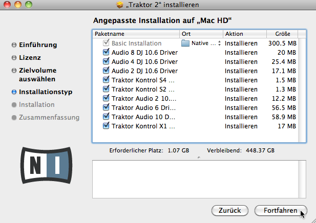 Software-Installation Installation unter Mac OS X 3. Folgen Sie den Anweisungen auf dem Bildschirm. 2.