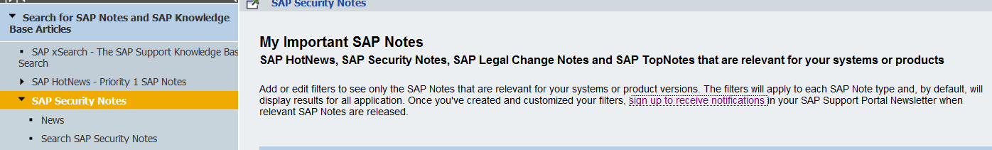 Somit erhalten Sie individualisiert auf Ihre SAP Landschaft direkt zur Veröffentlichung eine E-Mail Benachrichtigung über Veränderungen der Sicherheitslage passend zu Ihrer SAP Landschaft.