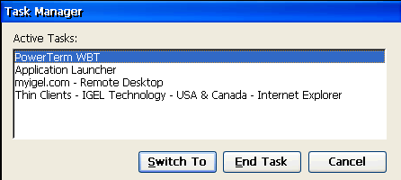 IGEL Technology GmbH IGEL Universal Desktop Windows CE 6 3 Starter für Sitzungen (Application Launcher) IGEL Application Launcher ist die zentrale Anwendung auf dem Desktop und Programm startet