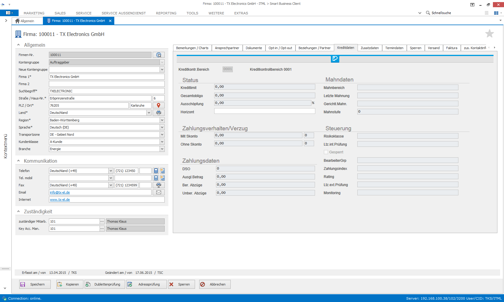 ITML > Smart Business Client Web Integration ITMLBrowserControl SAP Screen Personas (mehrere Modi,