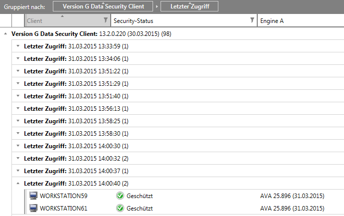 G Data Administrator Empfänger: Geben Sie eine oder mehrere Mail-Adressen (getrennt durch Zeilenumbrüche oder Kommata) ein. Klicken Sie auf OK, um den Link zu senden.