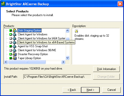 Datenblatt 4 Optionale Clientagenten für BrightStor ARCserve Backup sind für die folgenden Plattformen erhältlich: Windows 98, Windows Me, Windows NT 4.