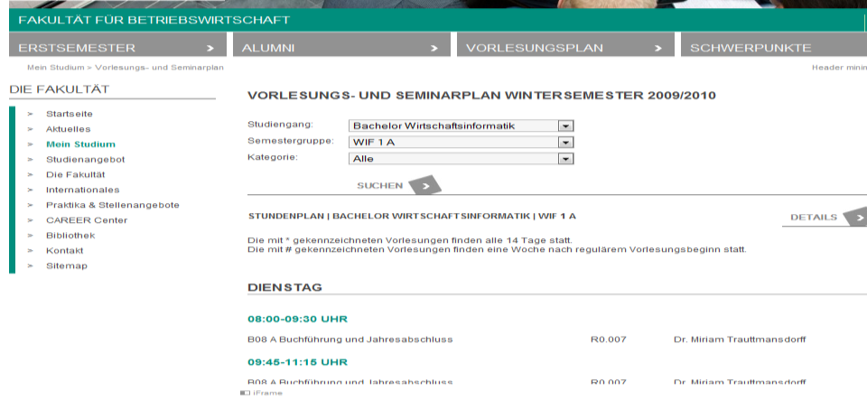 versorgt die Studierenden mit aktuellen Informationen.