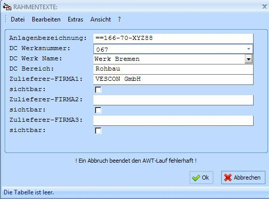 MDM 2.0 7.1.2 Zuweisung der Werksnummer im Zeichnungsrahmen Über die Werksnummer im Zeichnungsrahmen wird die Ausgabe der zugehörigen Sachnummer in der Geräte- und Bestellliste gesteuert.