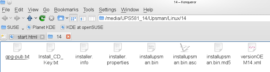 Linux basierende System: OEM ID 14 ist die Herstellernummer, die dazugehörigen Dateien befinden sich im Folder 14.