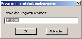 Programmiereinheiten verwalten Programmiereinheit umbenennen Folgen Sie den Anweisungen unter Vorgang 2-11, um eine bestehende Programmiereinheit umzubenennen.