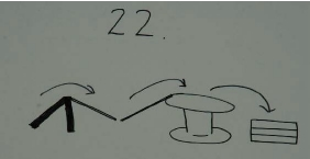 Beispiel für Anweisungen und Skizze: Setion 22 Shwierigkeitsgrad: U3 Start: Zwishen dem gelen Band, auf Balken A Setion: Von Balken A auf Rolle 1 fahren, dann auf Box 2 Ziel: Von Box 2
