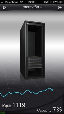 IBM Storage Mobile Dashboard SVC V3000 iphone App für Monitoring