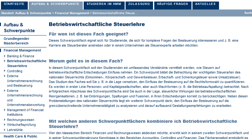 Hinweise zur Fächerwahl: Detaillierte Tipps auf der HMM-Homepage Pfad: http://www.hmm. uni-hohenheim.