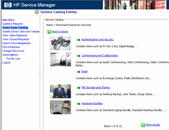 Überblick zum HP Service Manager 7 Service