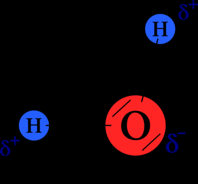 3. Chemie des Wassers 3.1. Struktur des Wassermoleküls [1, 3] In Abb. 2 wird die Struktur eines Wassermoleküls dargestellt. Ein Wassermolekül besteht aus einem Sauerstoff- und zwei Wasserstoffatomen.