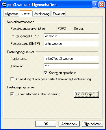 10. Klicken Sie auf "Übernehmen" und anschließend auf "Speichern", um die Änderungen zu speichern. Beispiel 4 für Microsoft Outlook 2000 1. Öffnen Sie Outlook 2000 2.