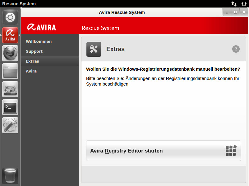 Editieren der Windows-Registrierung Der Avira Registry Editor ermöglicht Ihnen