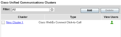 Kapitel 3: Registerkarte Configuration (Konfiguration) 6 Geben Sie im Feld Cisco Unified Communications Manager (CUCM) die IP-Adresse des CUCM-Servers ein, der für Ihre Cisco WebEx Connect