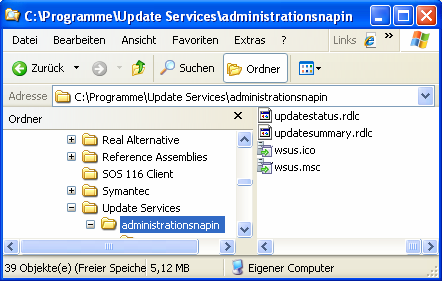 Die eingestellten Optionen für Updates, Computer und Berichte entsprechen nicht den Einstellungen auf dem WSUS-Server 6.1.