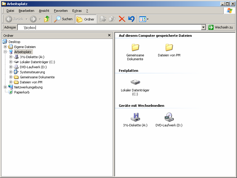 Netzlaufwerke und Drucker verbinden Netzlaufwerke (Freigaben) in Windows verbinden Um auf IB-NAS4220-B Freigaben unter Windows zugreifen zu können, wie unten beschrieben verfahren: Mit