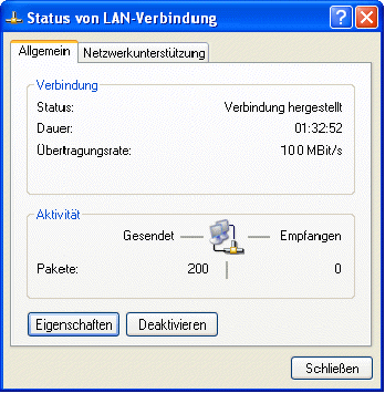 klicken Sie in dem Dialogfenster auf das Symbol Eine neue Verbindung erstellen. Wie so häufig in Windows XP führt Sie ein Assistent durch die Installation.